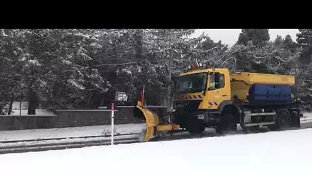 La neige tombe dans les Pyrénées-Orientales depuis ce matin