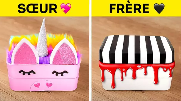 FILLE ARC-EN-CIEL 🌈 VS FILLE GOTHIQUE🦇 || INCROYABLES ASTUCES AVEC DE LA NOURRITURE POUR LES PARENTS