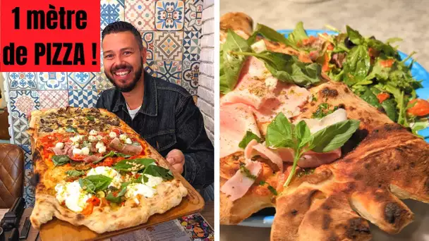 Une PIZZA ROMANA d' 1 mètre et la MEILLEURE CALZONE !