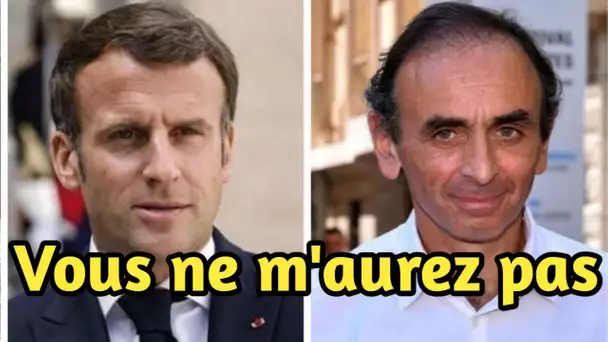 « Vous ne m’aurez pas » : Emmanuel Macron s’exprime sur la candidature d’Éric Zemmour (Vidéo).