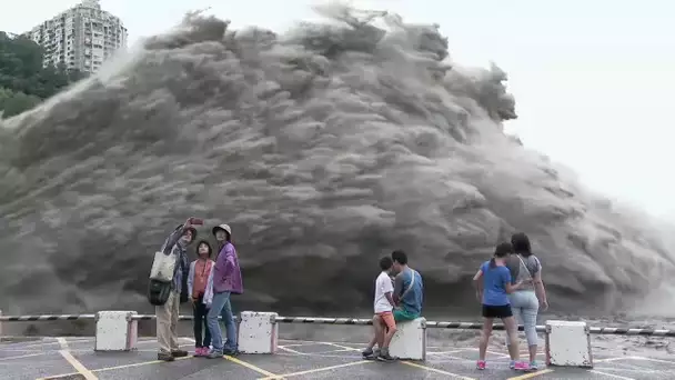Un typhon sème le chaos à Taïwan