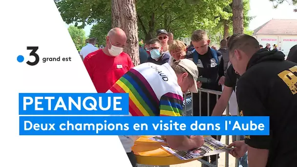 Deux grands champions de pétanque dans l'Aube