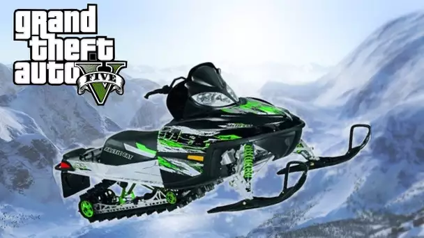 GTA 5 - SNOWMOBILE IN GTA 5 ?! Funny moment