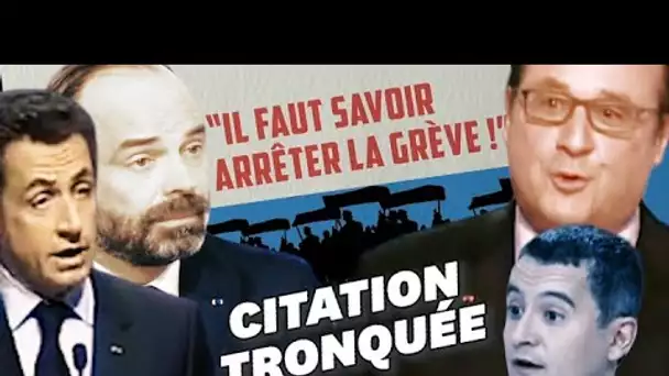 La citation tronquée sur les grèves qui arrange les gouvernements