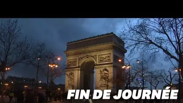 Sur les Champs-Élysées, la fin de l'acte VI des gilets jaunes était tendue