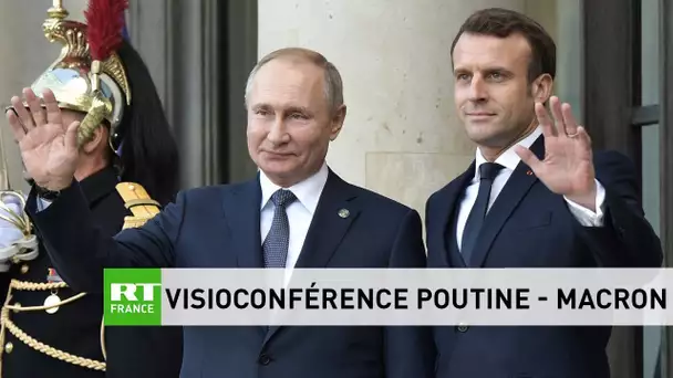 Emmanuel Macron et Vladimir Poutine s'entretiennent par visioconférence
