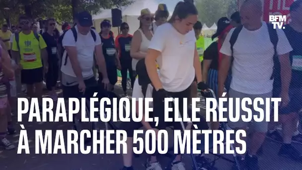 Paraplégique depuis 6 ans, elle réussit l'exploit de marcher 500 mètres lors d'une course à Lyon