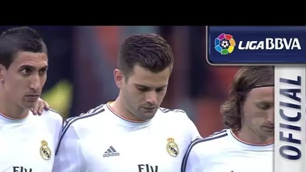 Moment of silence for Tito Vilanova in Bernabéu
