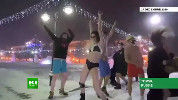 Grosse ambiance lors d’une soirée en bikini par -39°C en Sibérie