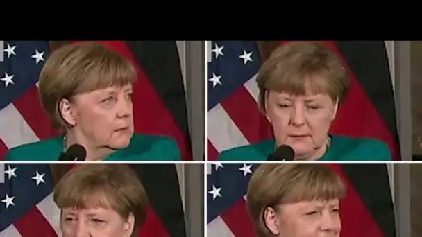 Le regard d'Angela Merkel qui exprime toute la détresse des politiques face à Donald Trump