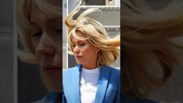 Brigitte Macron’s Chic Style Shines in the Paris Wind 🌬✨ #brigittemacron #beauty #parisstyle #style