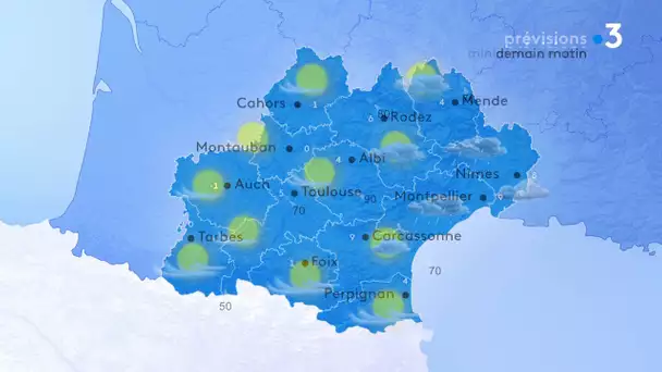 Météo de ce mercredi :  des nuages sur les régions méditerranéennes dans une belle douceur