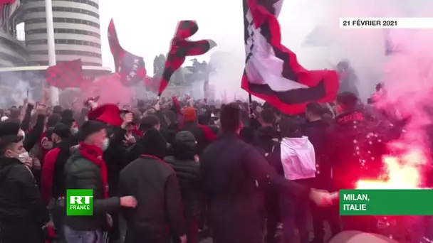 Italie : malgré les restrictions, des milliers de fans devant le stade avant le derby AC Milan-Inter