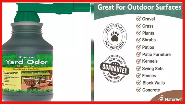 NaturVet – Yard Odor Eliminator – Eliminate Stool and Urine Odors from Lawn and Yard