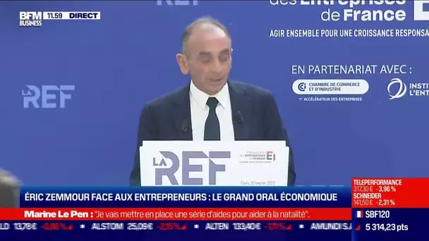 Eric Zemmour face aux entrepreneurs: le grand oral économique