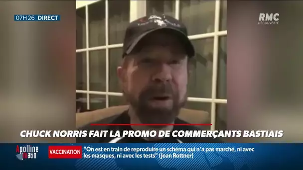 Quand Chuck Norris fait le promo et apporte sont soutien... aux commerçants de Bastia