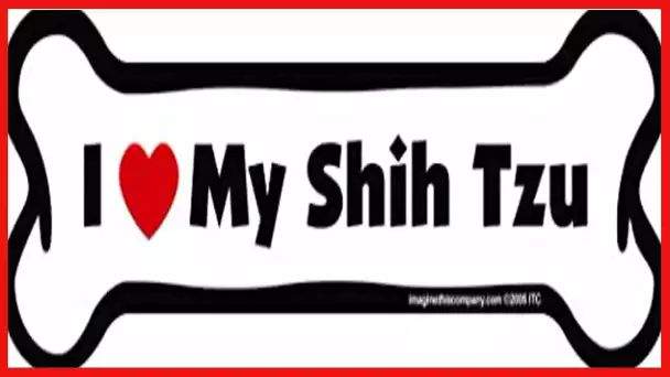 Imagine This "I Love My Shih Tzu Bone Car Magnet