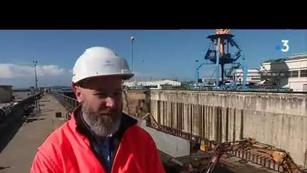 Brest : visite du chantier de déconstruction de l&#039;Ocean Jasper