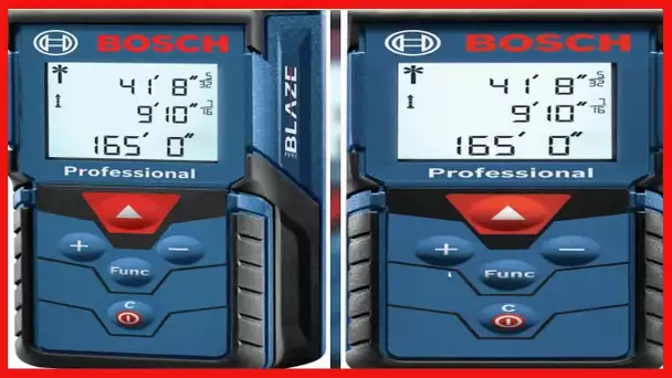 Bosch Blaze Pro GLM165-40 165ft Laser Distance Measure with Color Backlit Display