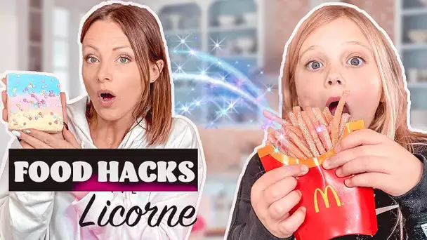 ON TESTE DES FOOD HACKS LICORNE AVEC LOUANE ! ( C'est génial)