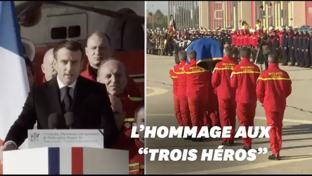 À Nîmes, Macron rend hommage aux 3 secouristes morts lors des intempéries