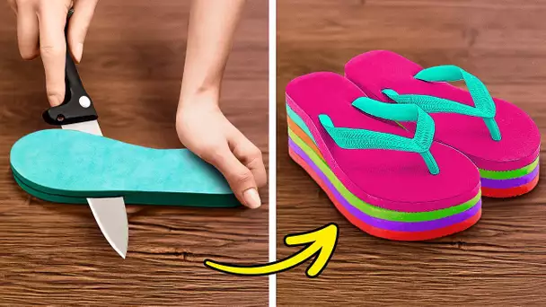 Transformations de chaussures 😍👟👠 Donnez une seconde vie à vos chaussures avec ces astuces !