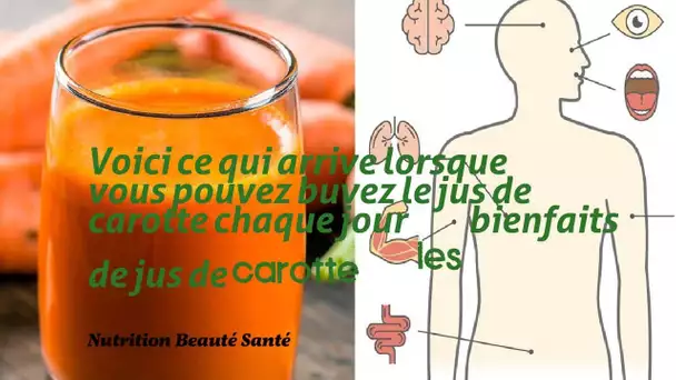 Voici ce qui arrive lorsque vous buvez le jus de carotte chaque jour  Les bienfaits de jus de