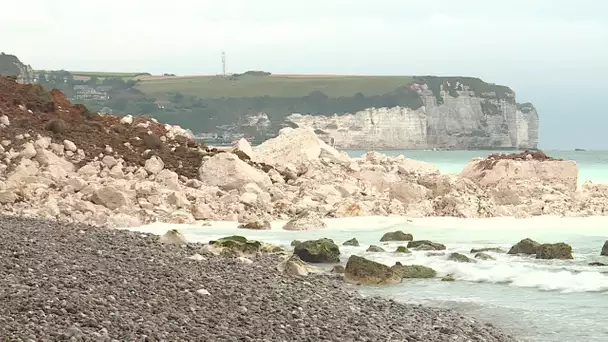 St Léonard (76) : l'éboulement de la falaise