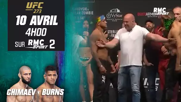 UFC 273 : Le face à face très intense entre Chimaev et Burns