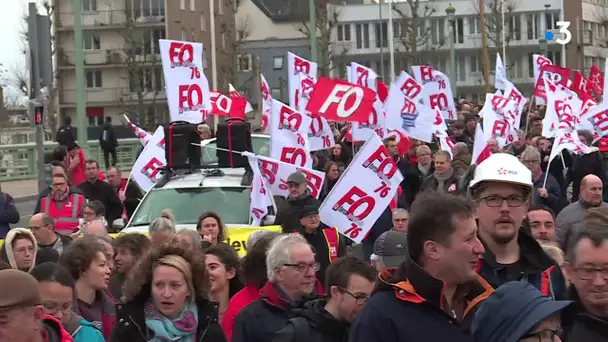 Grève du 9 janvier : revivez la manifestation à Rouen