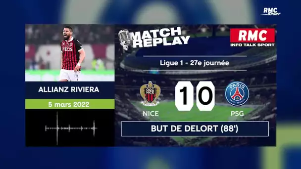 Nice 1-0 PSG : le but de Delort qui fait tomber Paris avec les commentaires RMC