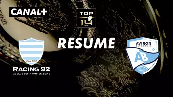 Le résumé de Racing / Bayonne - TOP 14 - 23ème journée