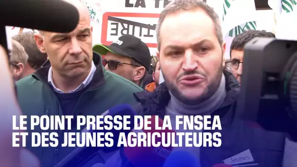 "Paris, le dernier recours": le point presse de la FNSEA et des Jeunes Agriculteurs