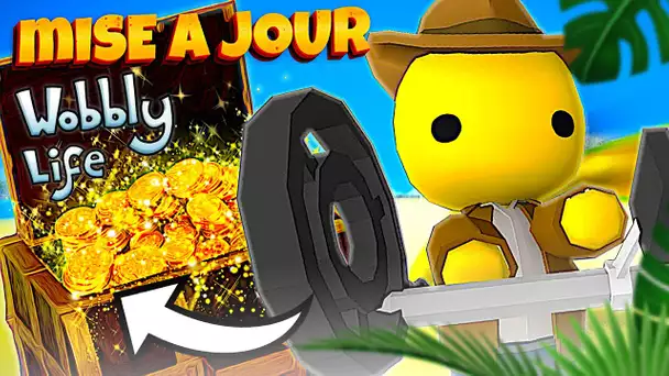 ON DEVIENT RICHE GRACE A LA CHASSE AUX TRESORS ! MISE A JOUR UPDATE WOBBLY LIFE CO-OP