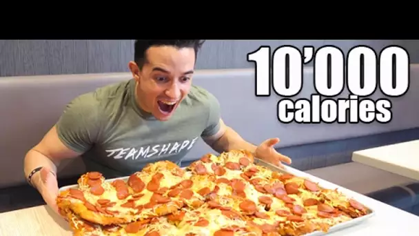 MANGER PIZZA XXL 10'000 CALORIES !!