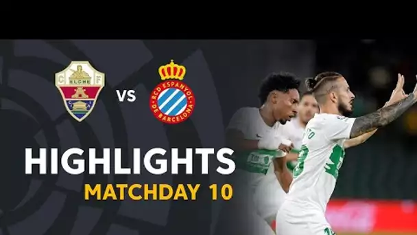 Resumen de Elche CF vs RCD Espanyol (2-2)