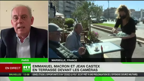 Macron et Castex en terrasse : «C'est clairement une opération de communication»