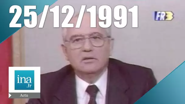 19/20 FR3 du 25 décembre 1991 - Démission de Mikhaïl Gorbatchev en l'URSS | Archive INA