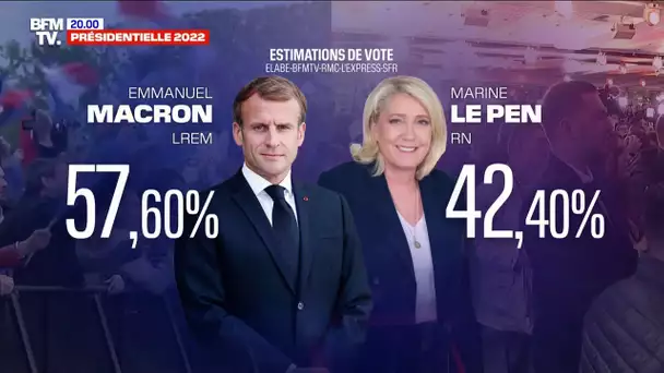 Emmanuel Macron est élu pour un second mandat avec 57,6% des voix