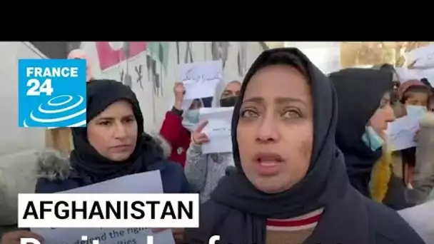 Afghanistan : manifestation de femmes contre la "machine criminelle" talibane • FRANCE 24