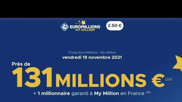 EuroMillions FDJ : Un super jackpot de 131 millions d'euros à gagner ce vendredi 19 novembre