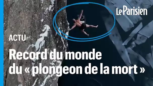 Ce Norvégien saute d'une falaise de 40,5 m de haut
