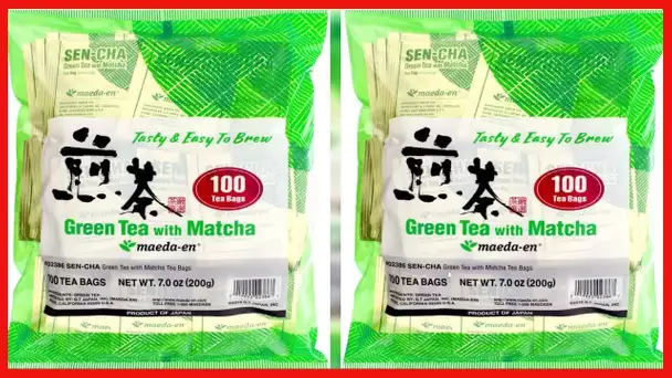 Maeda Sen-cha Green Tea With Matcha Tea Bags, 100-Count
