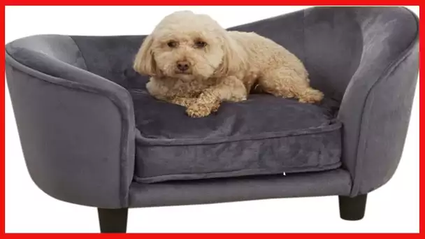 Enchanted Home Pet Ultra Plush Snuggle Pet Bed in Dark Grey
