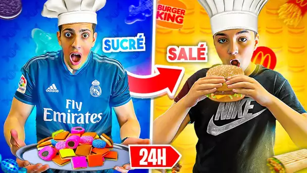 SUCRÉ VS SALÉ EXTREM PENDANT 24H !🔥  ( c'est incroyable)