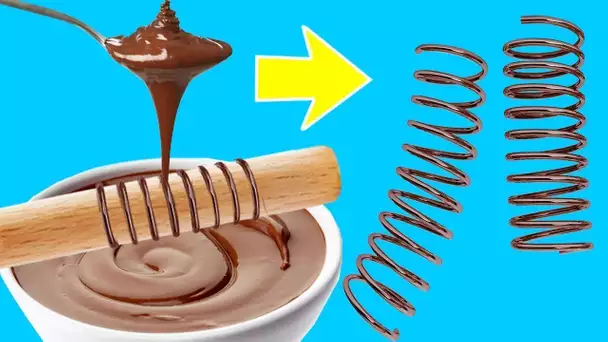 31 TRUCS ET ASTUCES AVEC DU CHOCOLAT ||| Astuces et Tutoriels pour des décos faciles en chocolat