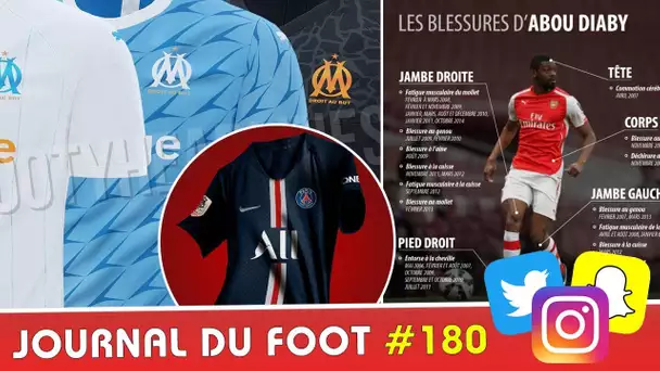 Nouveaux maillots OM et PSG ? Abou DIABY prend sa retraite, BENZEMA se confie, NEYMAR chez SFR