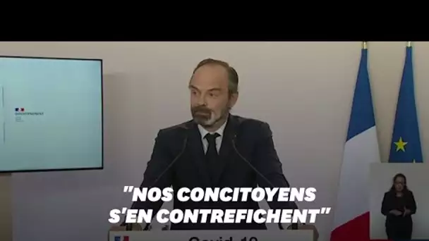 Édouard Philippe répond à une question sur Macron (et s'en va)