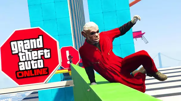 FUNNY COLORS PARKOUR  - GTA 5 ONLINE