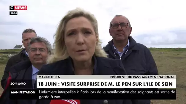 18 juin : visite surprise de Marine Le Pen sur l'île de Sein